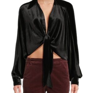 Ramy Brook Novalee Twist Knot Blouson Long Sleeve SZ XL NWT